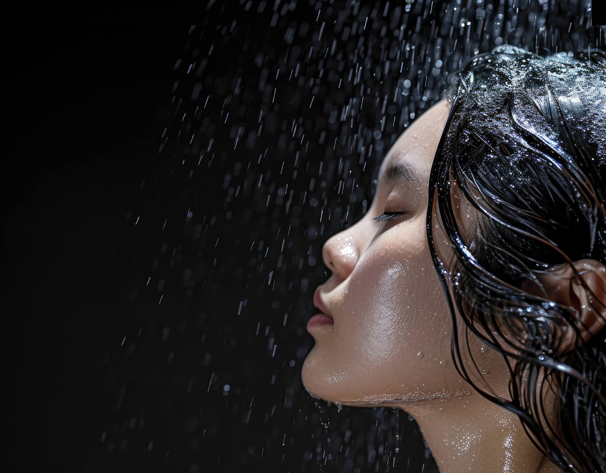 Woman Taking Shower Banner