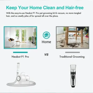 Neabot P1 Pro Pet groomer hair vacuum cleaner with groom kit 6